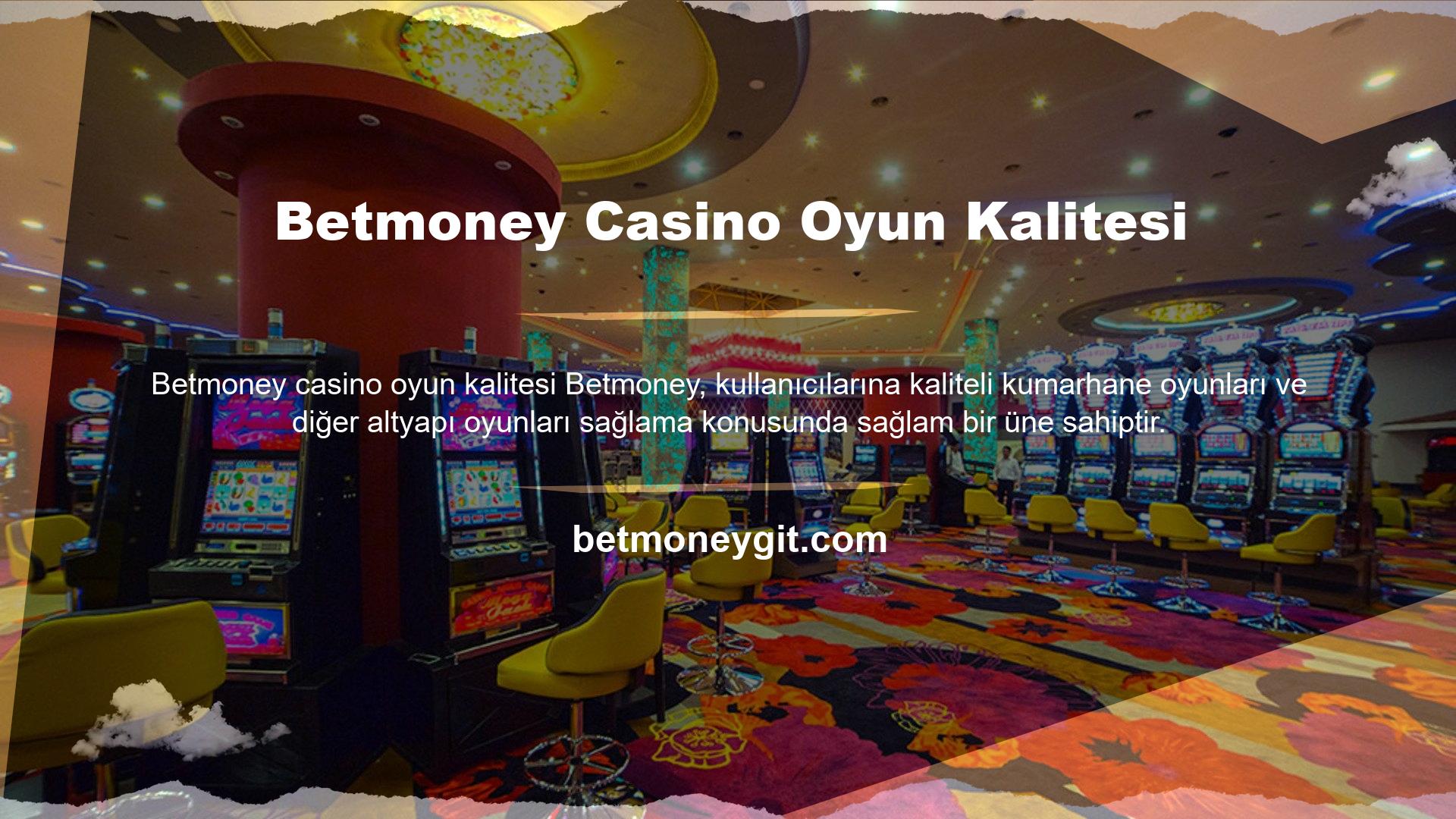 Betmoney Casino Oyun Kalitesi