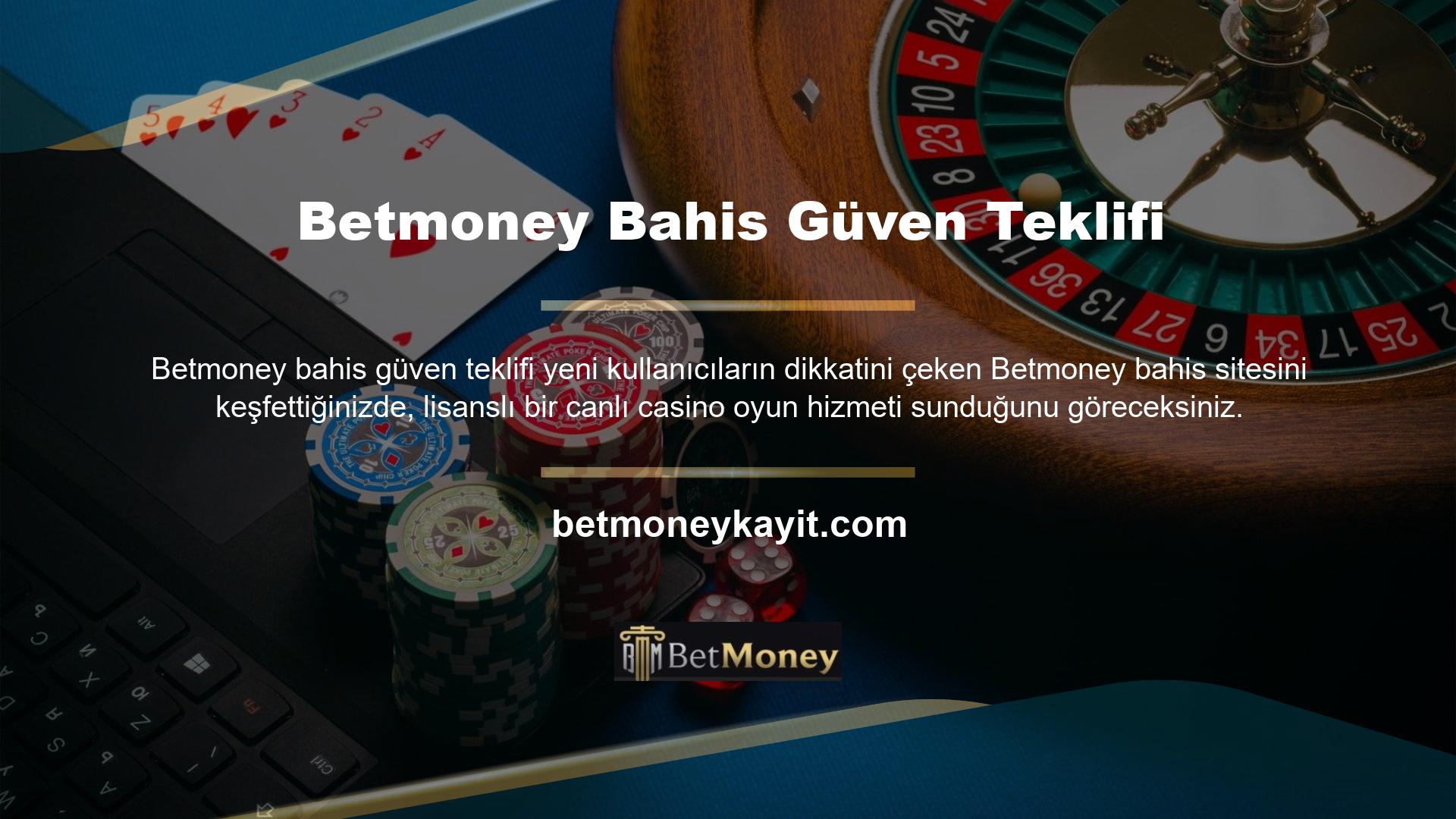 Üstelik Betmoney, casino pazarındaki birçok casino bahis firmasının aksine en güvenilir ve kaliteli firmalarla çalışmaktadır