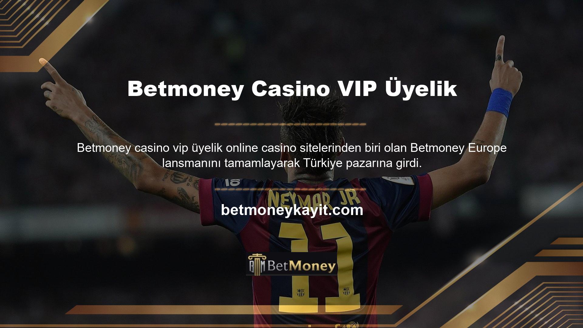 Betmoney Casino VIP Üyelik altyapısı, promosyonları ve oyun çeşitliliği olan bir iştir