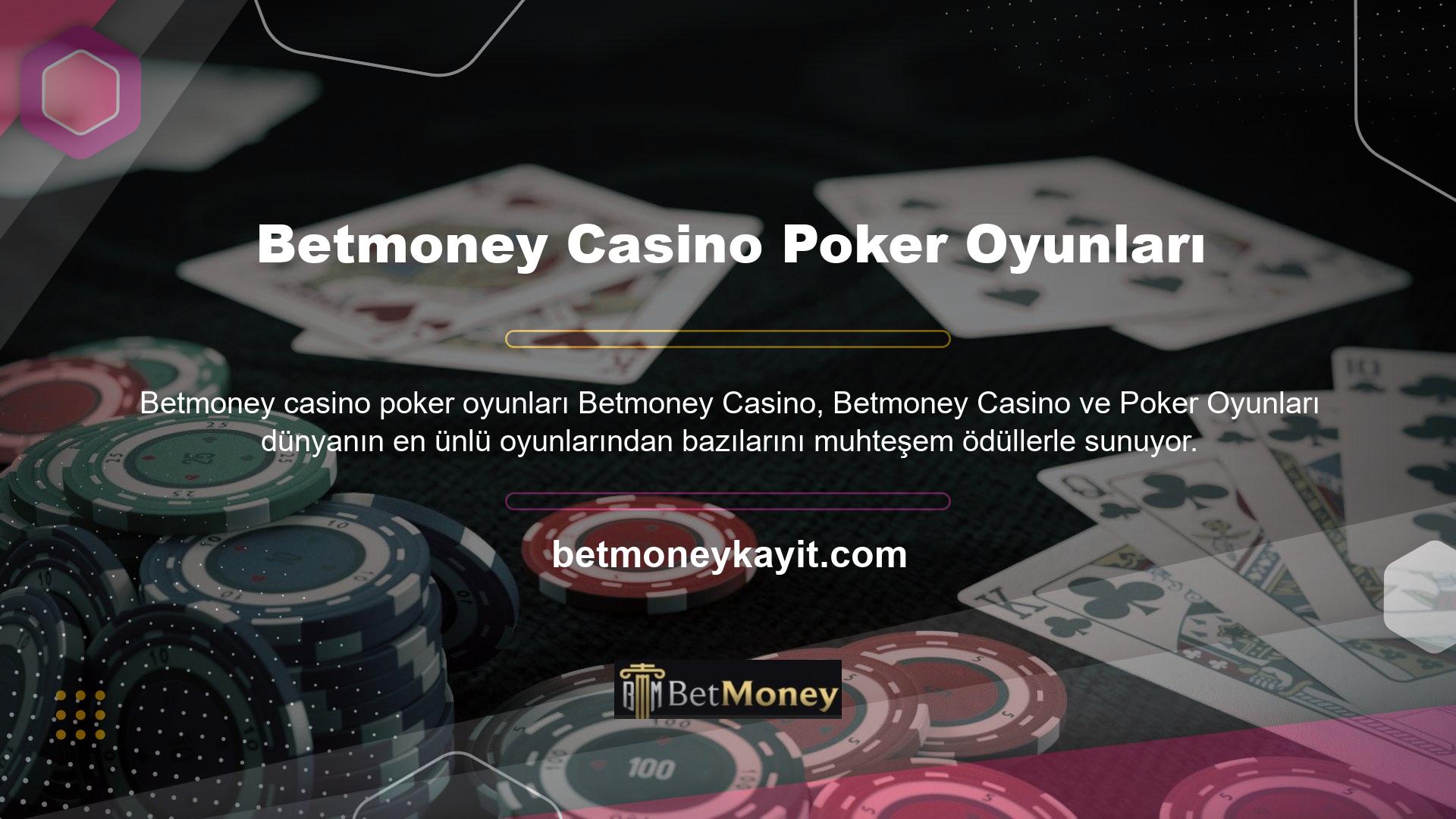 Betmoney, oynarken eğlenmek ve para kazanmak isteyenler için sanal casino hizmetleri ve ortak buluşma yeri sunan yüksek kaliteli bir casino platformudur