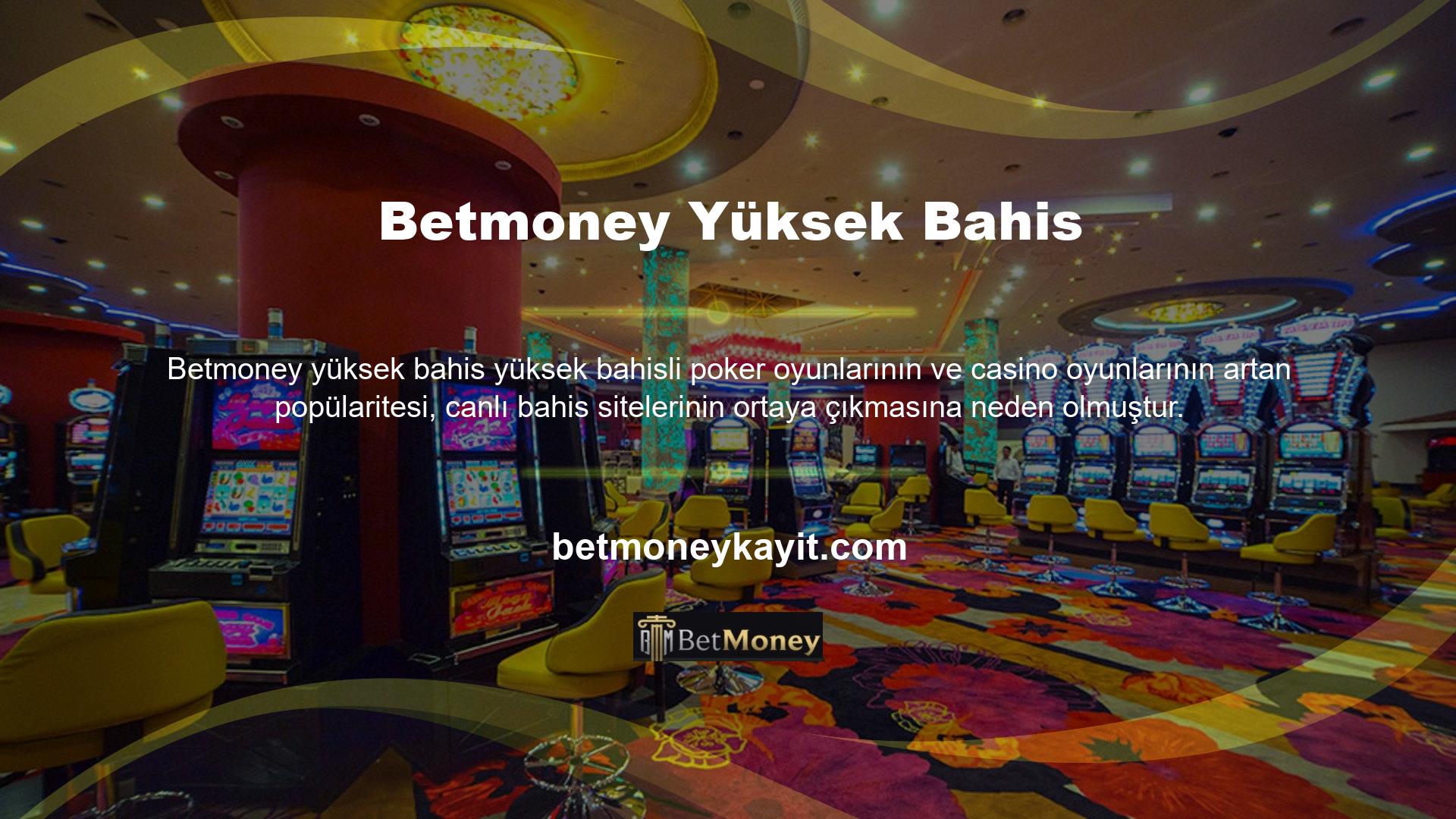 Canlı bahis sitelerinden biri olmasına rağmen Betmoney canlı bahis sitesidir